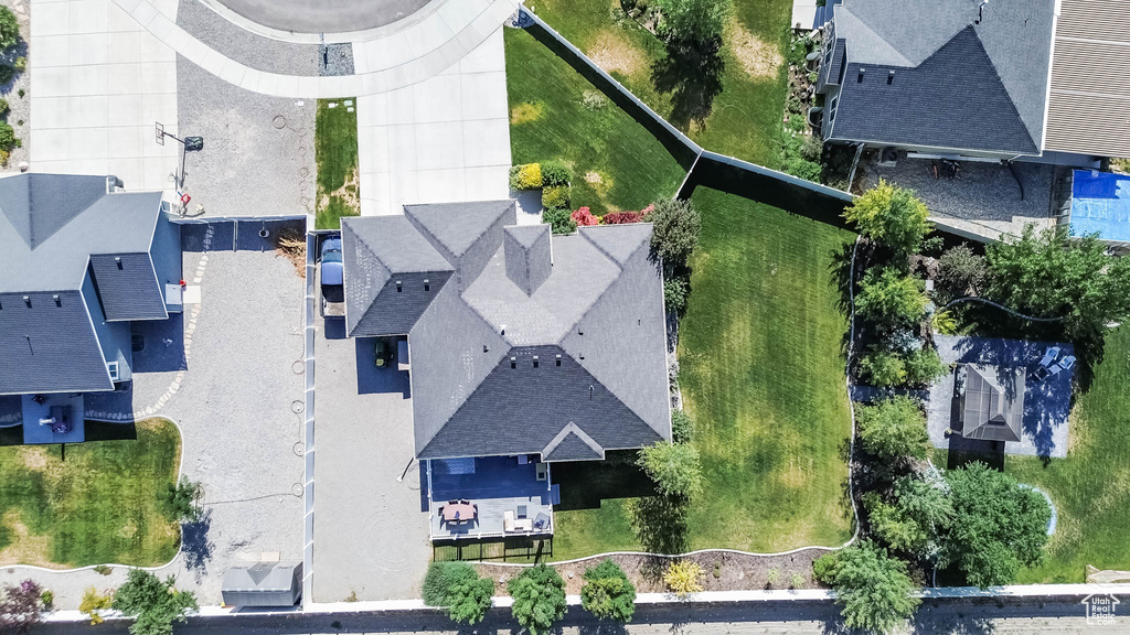 Aerial view of residential area