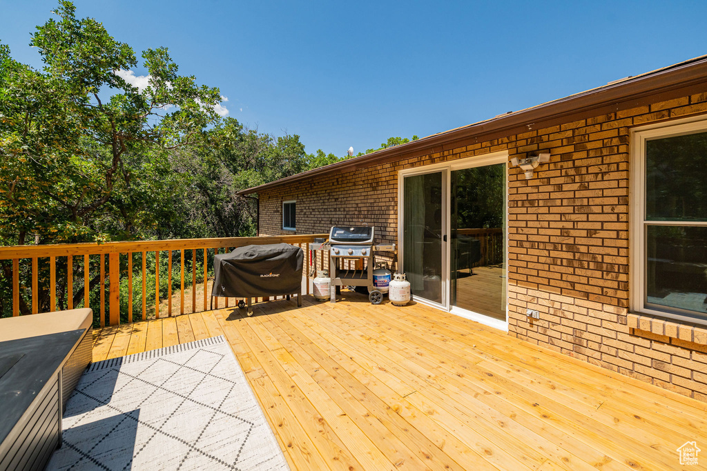 Deck with grilling area