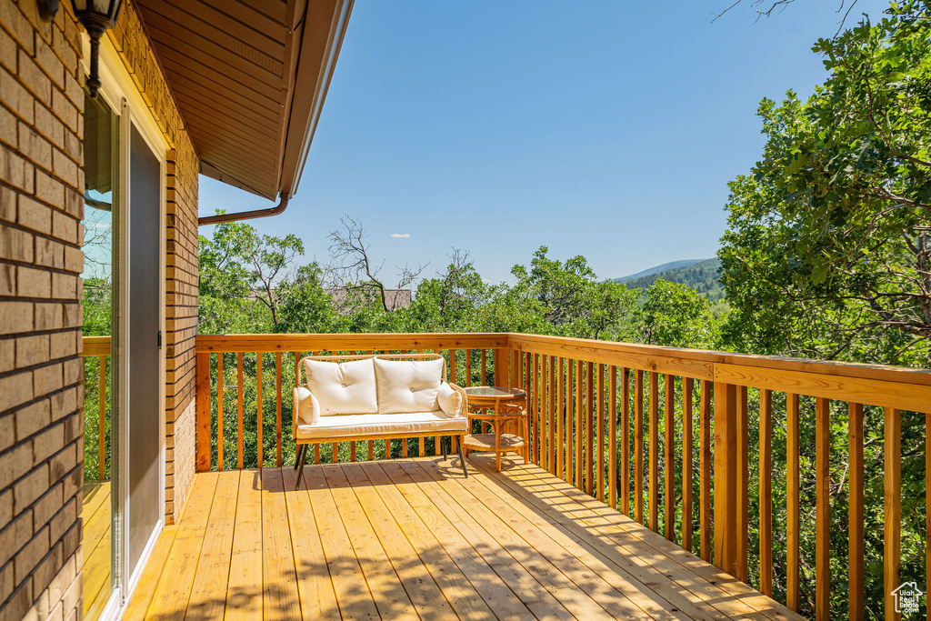 View of wooden terrace