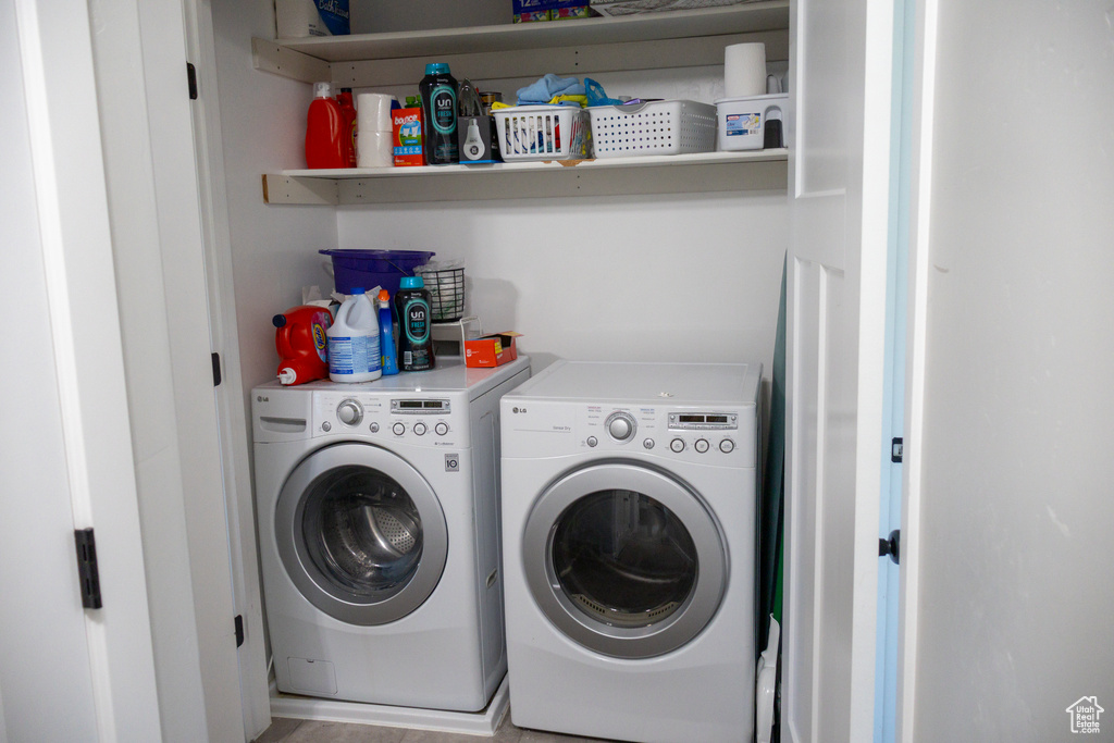 Laundry area with separate washer and dryer