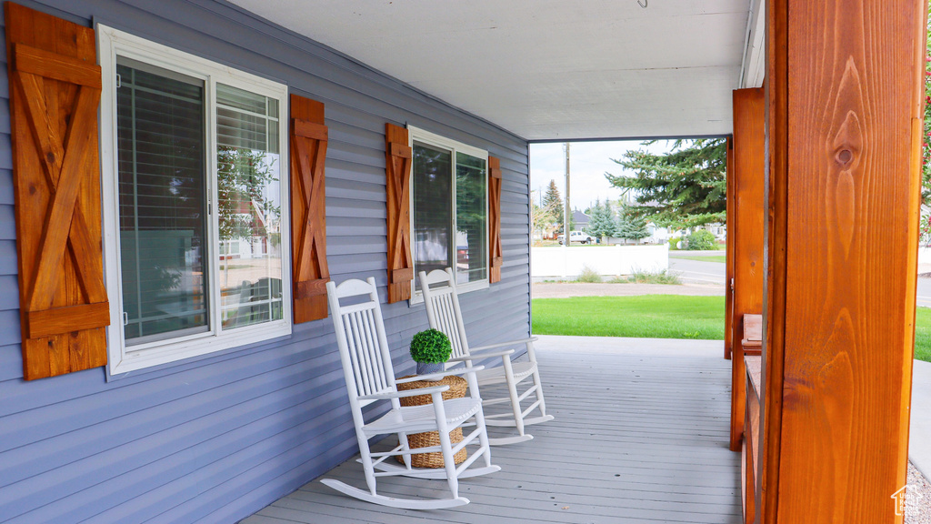 View of wooden porch