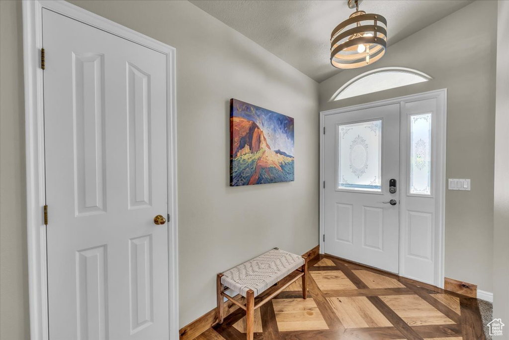 Entrance foyer with baseboards