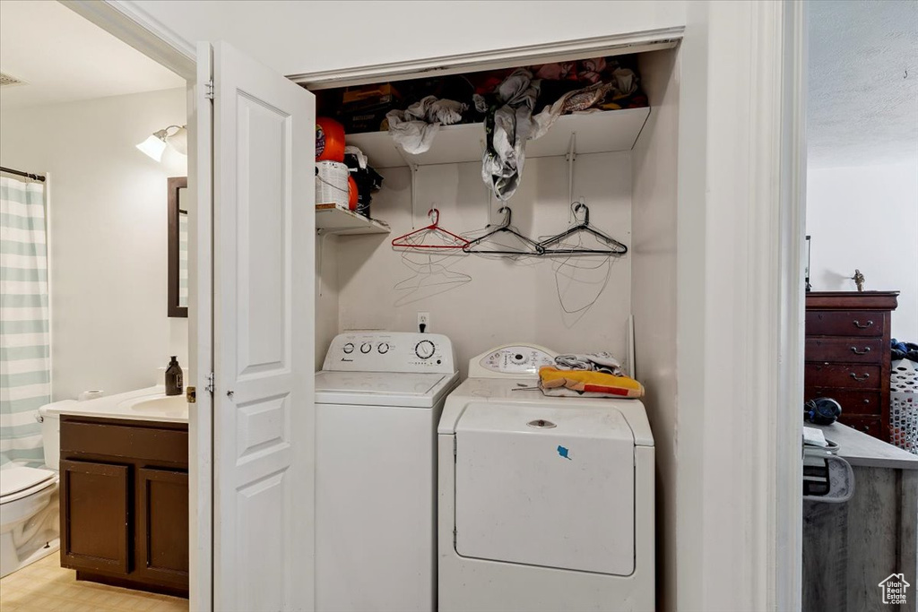 Laundry area featuring washer and dryer