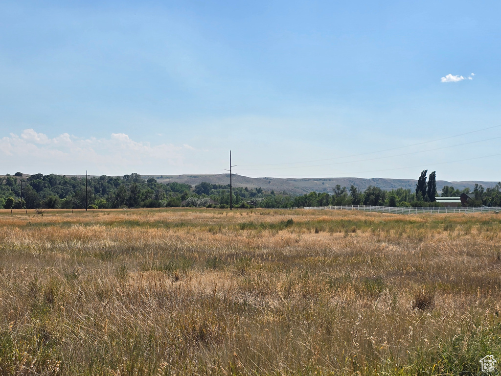 View of mountain background with rural landscape
