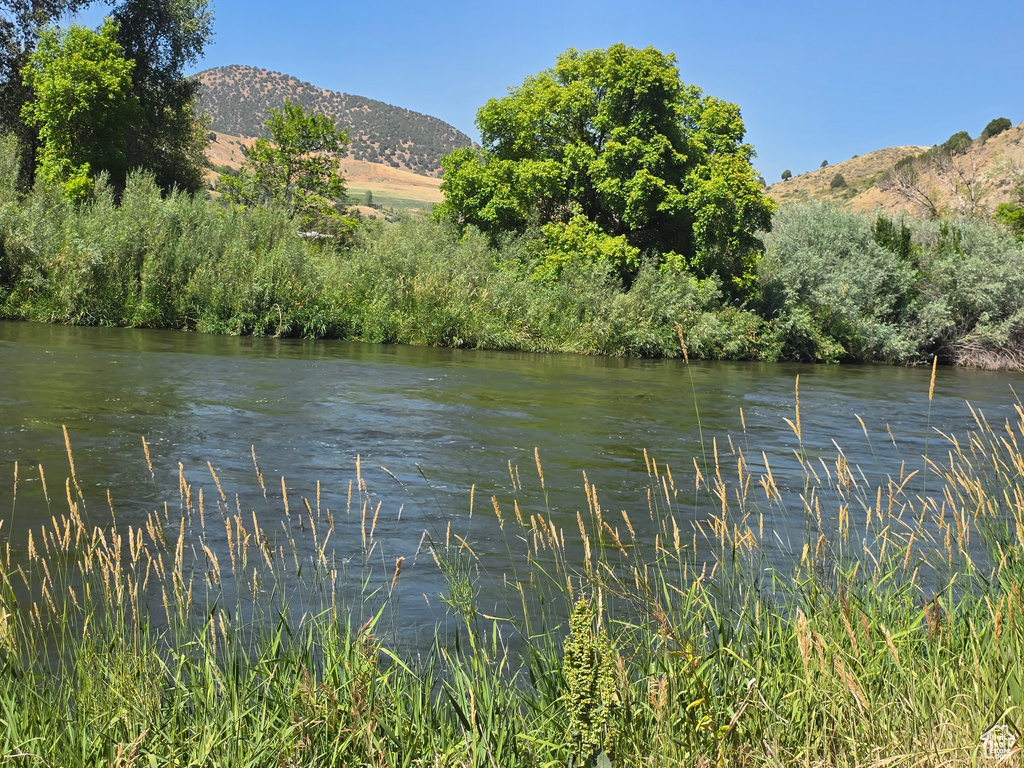 Water view featuring a mountain backdrop