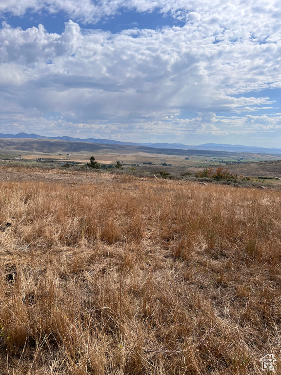 Mountain view with rural landscape