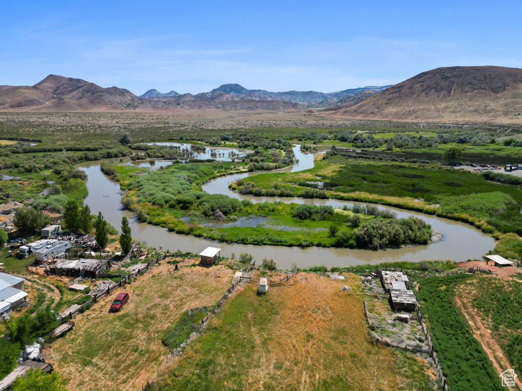 View of rural area with a water and mountain view