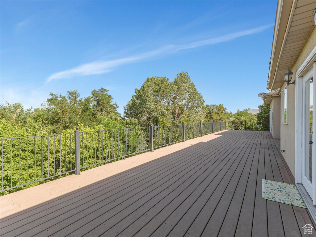 View of wooden deck