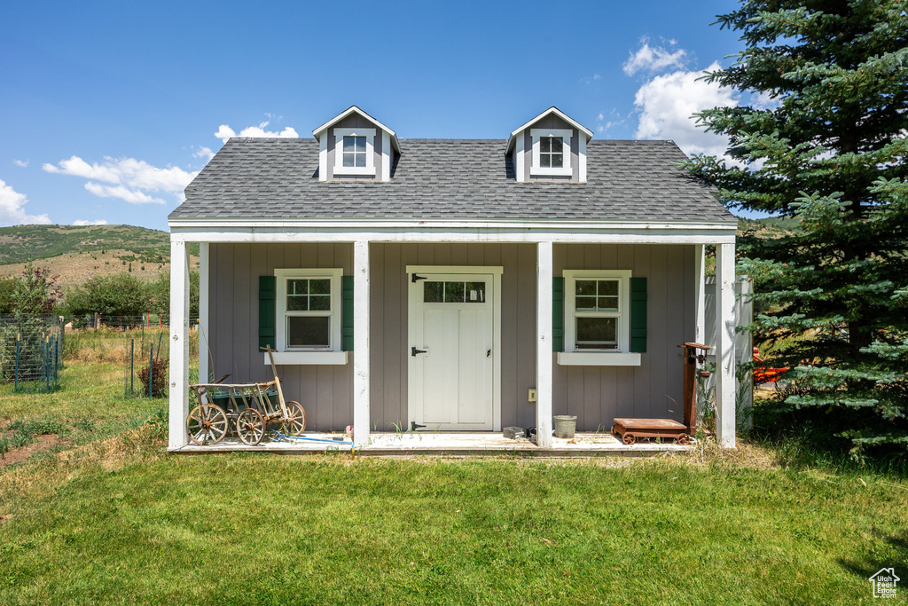 View of outbuilding