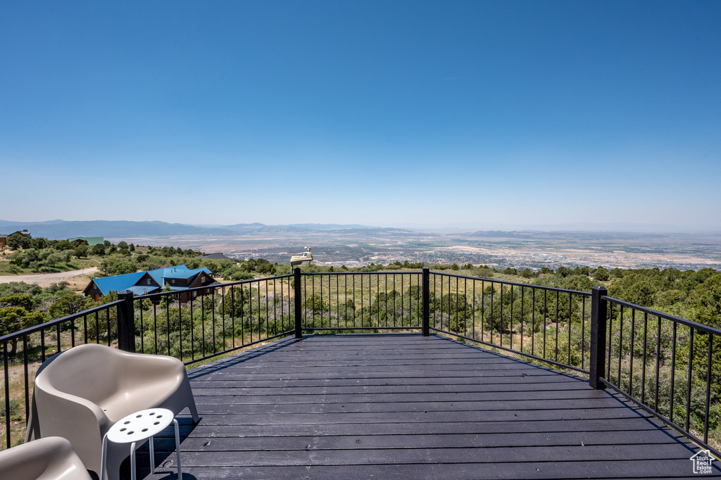 Deck with a mountain view