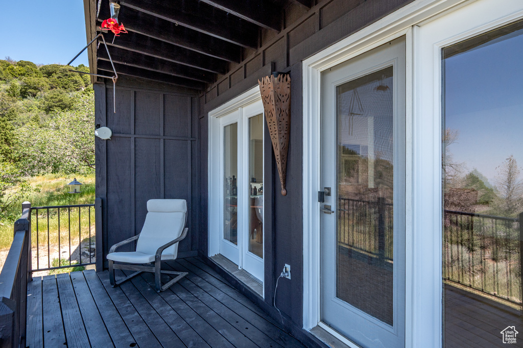 Deck with french doors