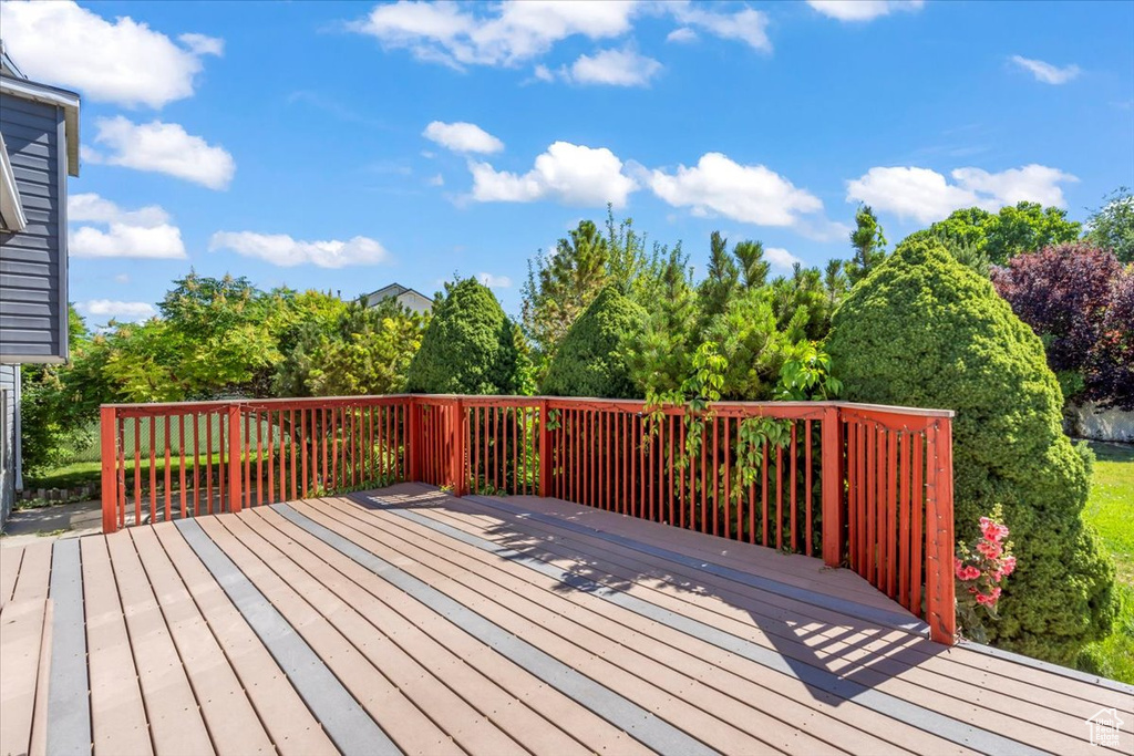 View of wooden terrace