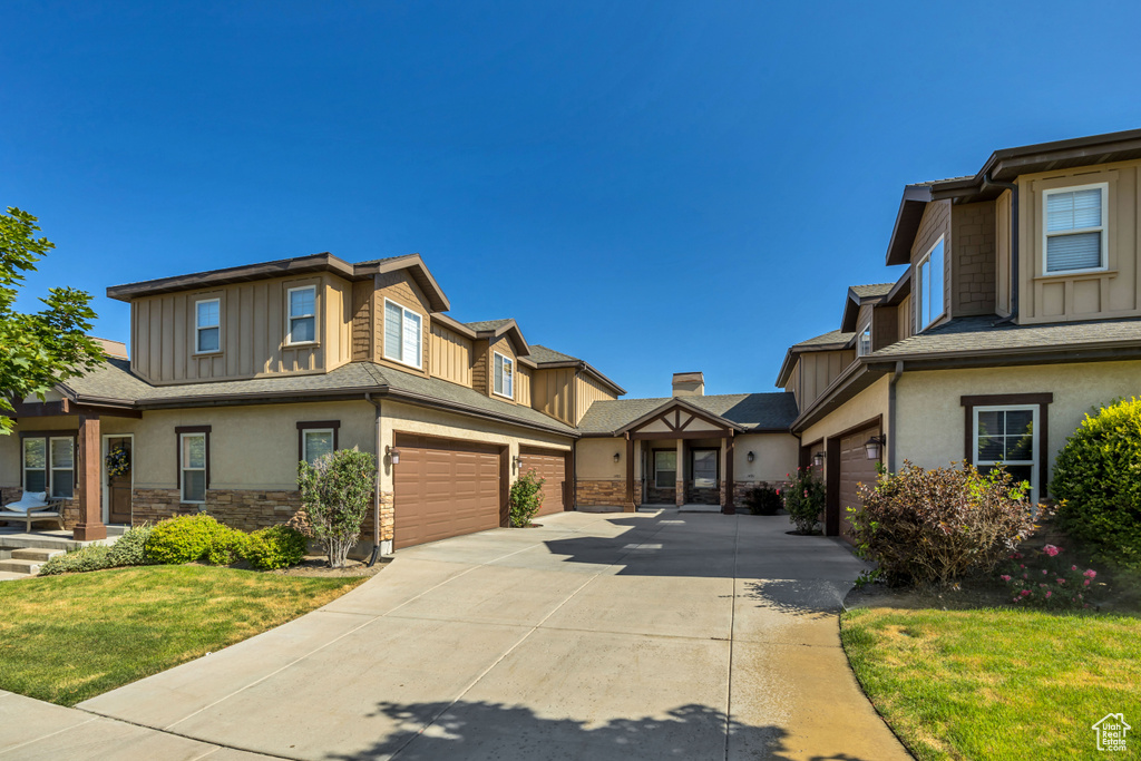 View of concrete driveway