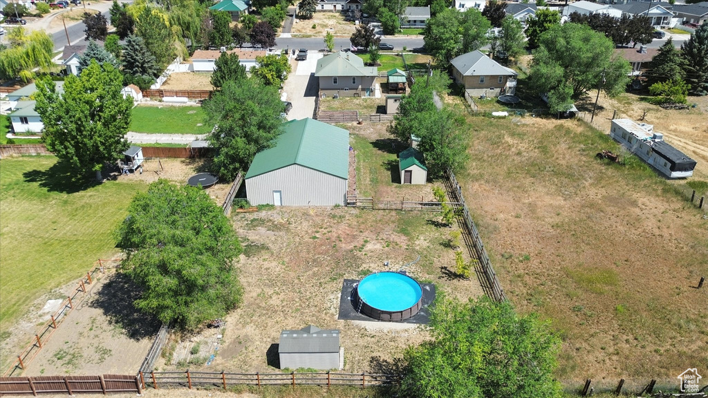 Aerial view of residential area