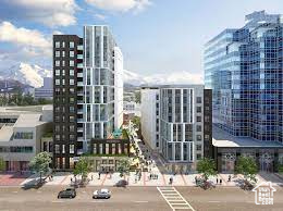 View of building exterior featuring a city view