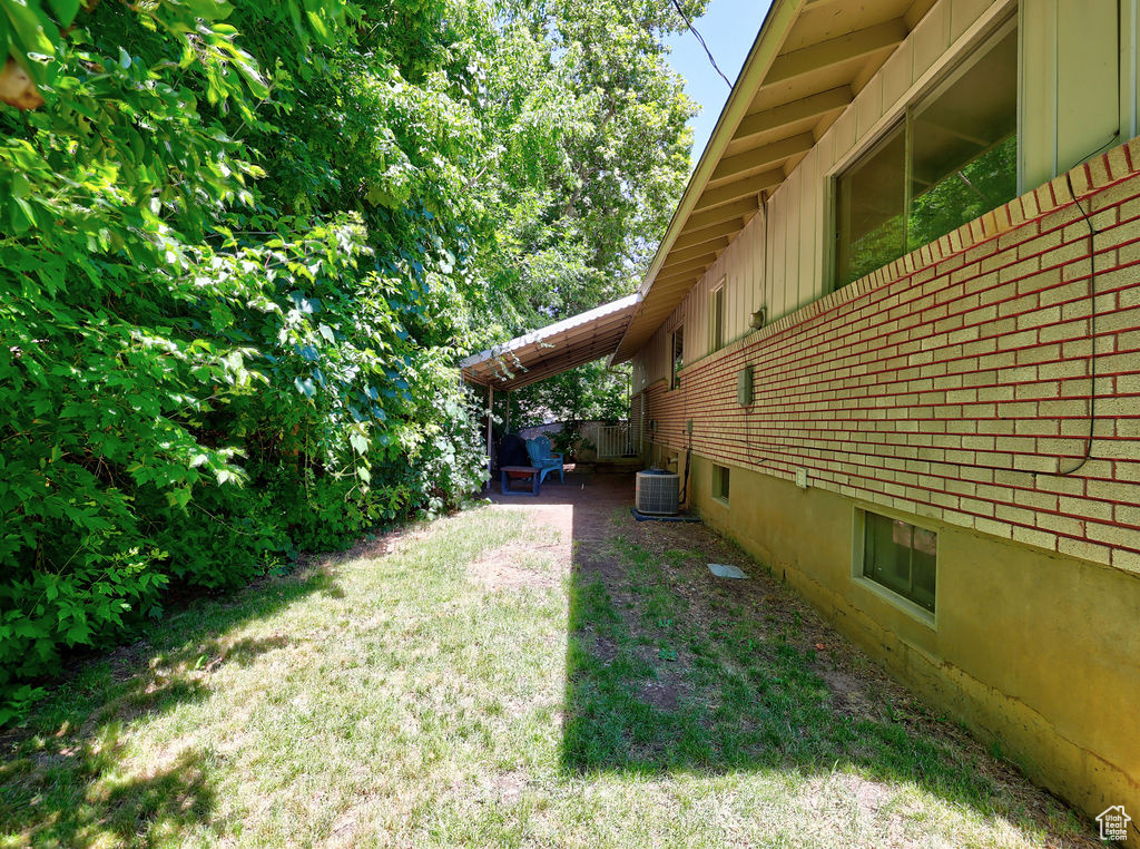 View of grassy yard