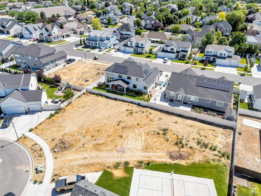 Aerial view of residential area