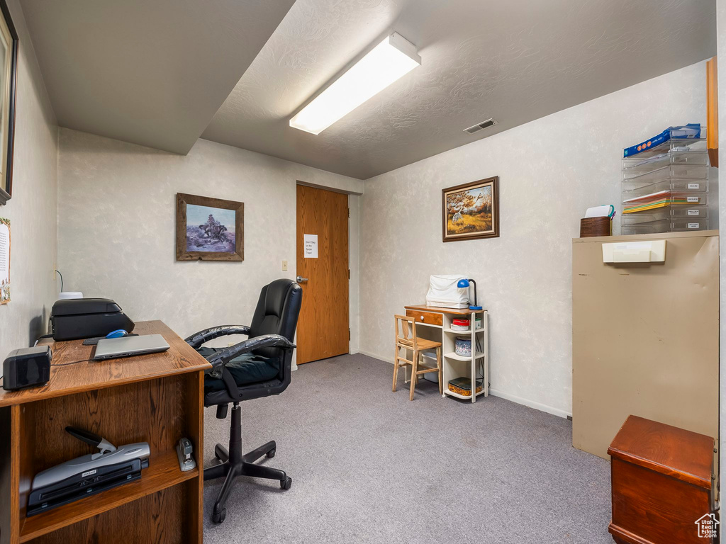 View of carpeted office space