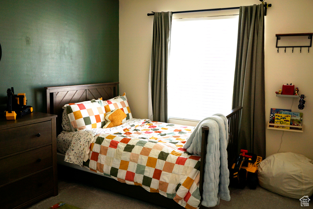 View of carpeted bedroom