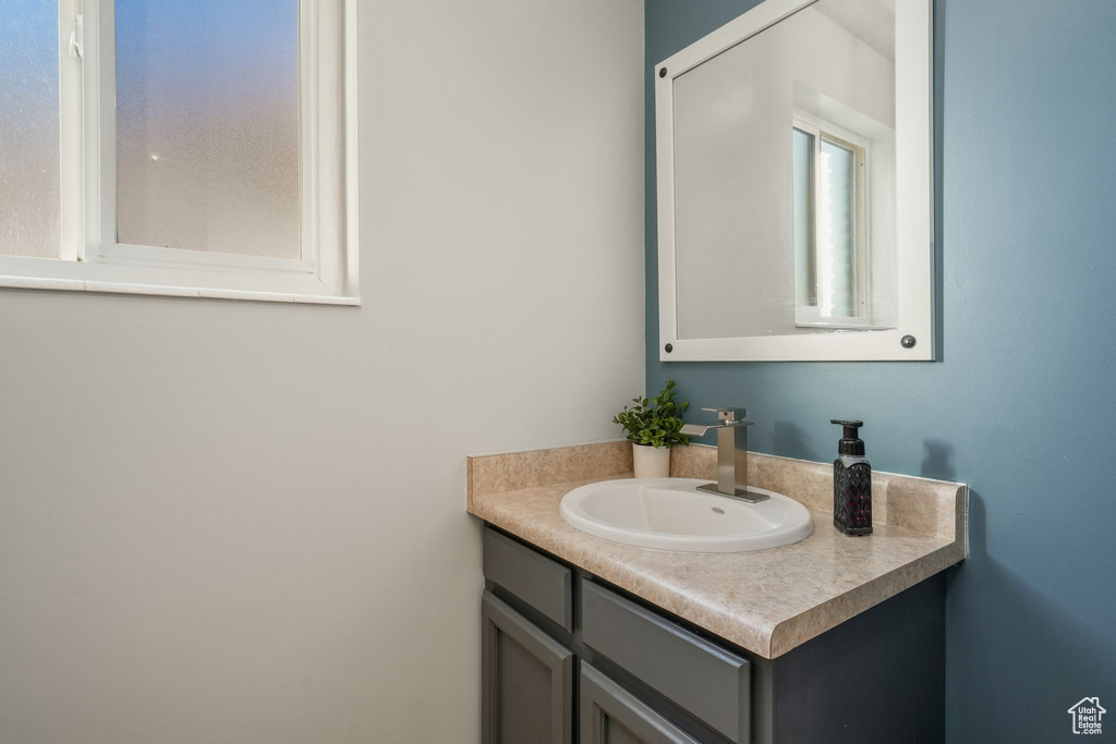 Bathroom featuring vanity