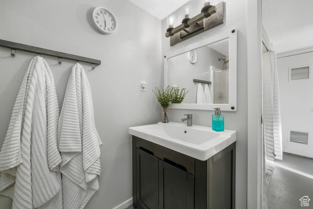 Bathroom featuring vanity