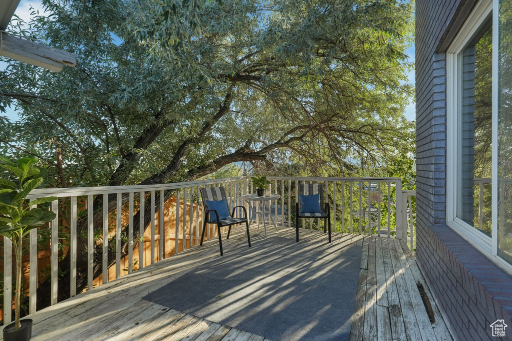 View of wooden terrace