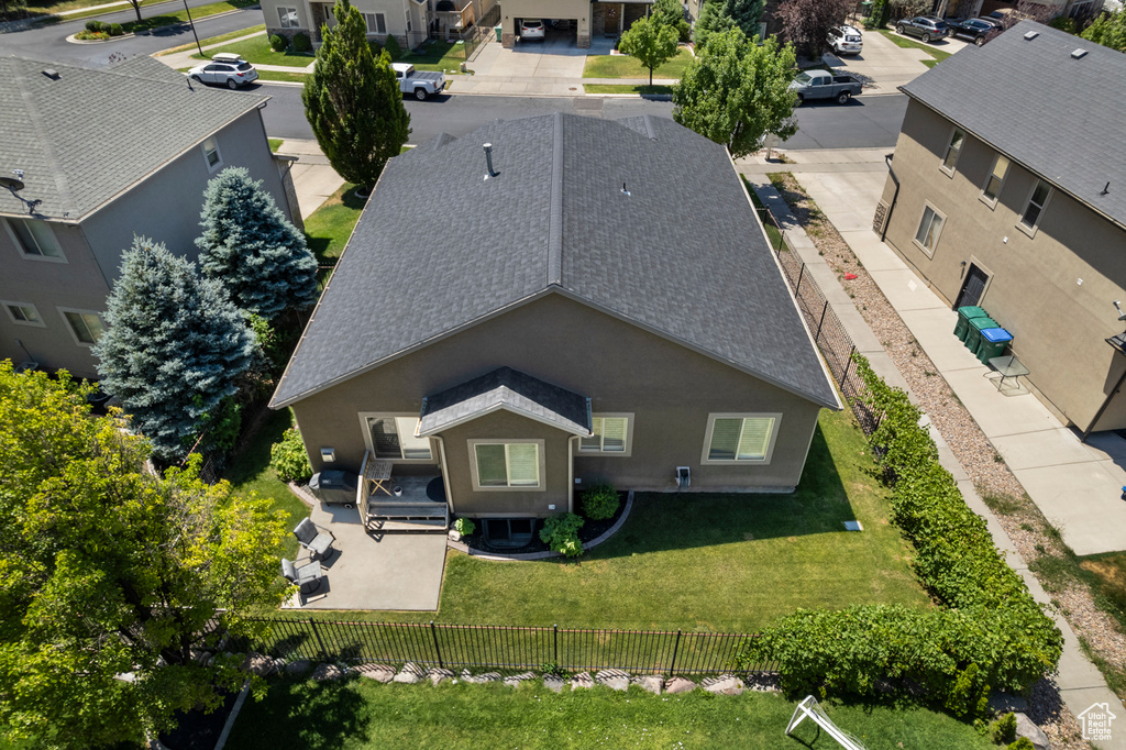 Aerial view of residential area