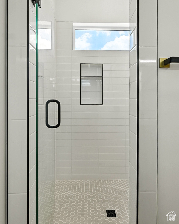 Bathroom featuring a stall shower