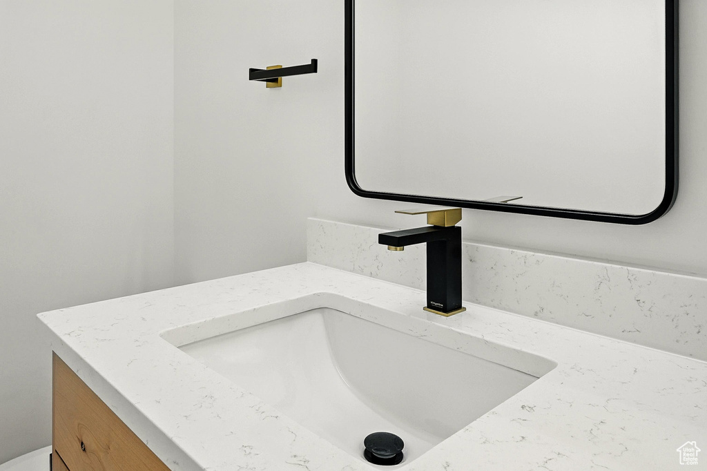 Bathroom featuring vanity