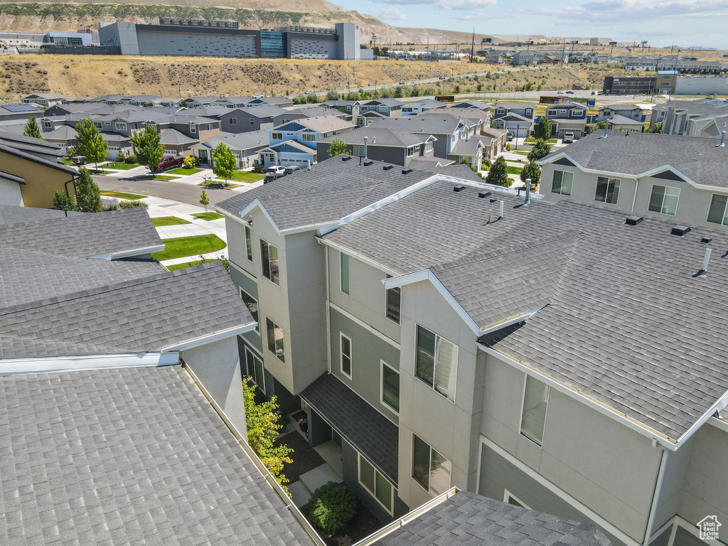 Aerial view of residential area