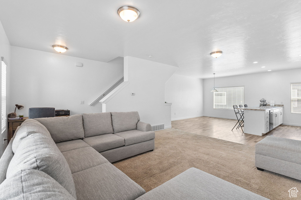 Living area featuring baseboards