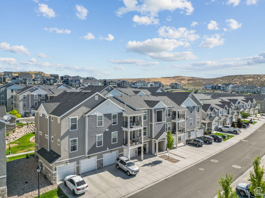 Aerial view of residential area