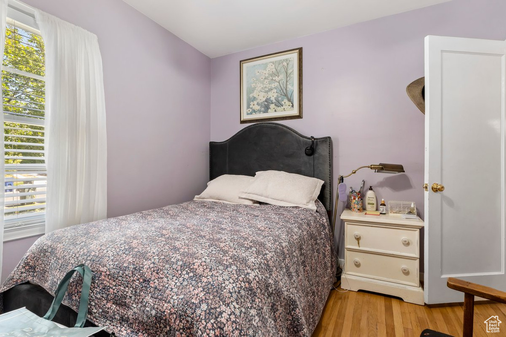 Bedroom featuring light wood-type flooring