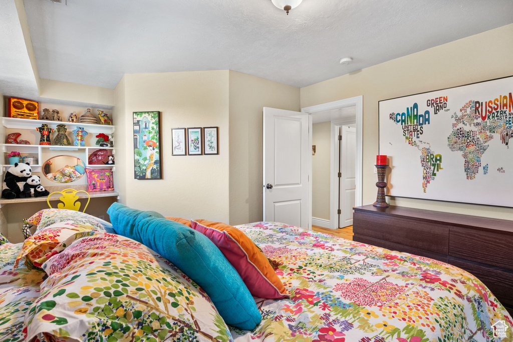 Bedroom featuring light wood-style floors