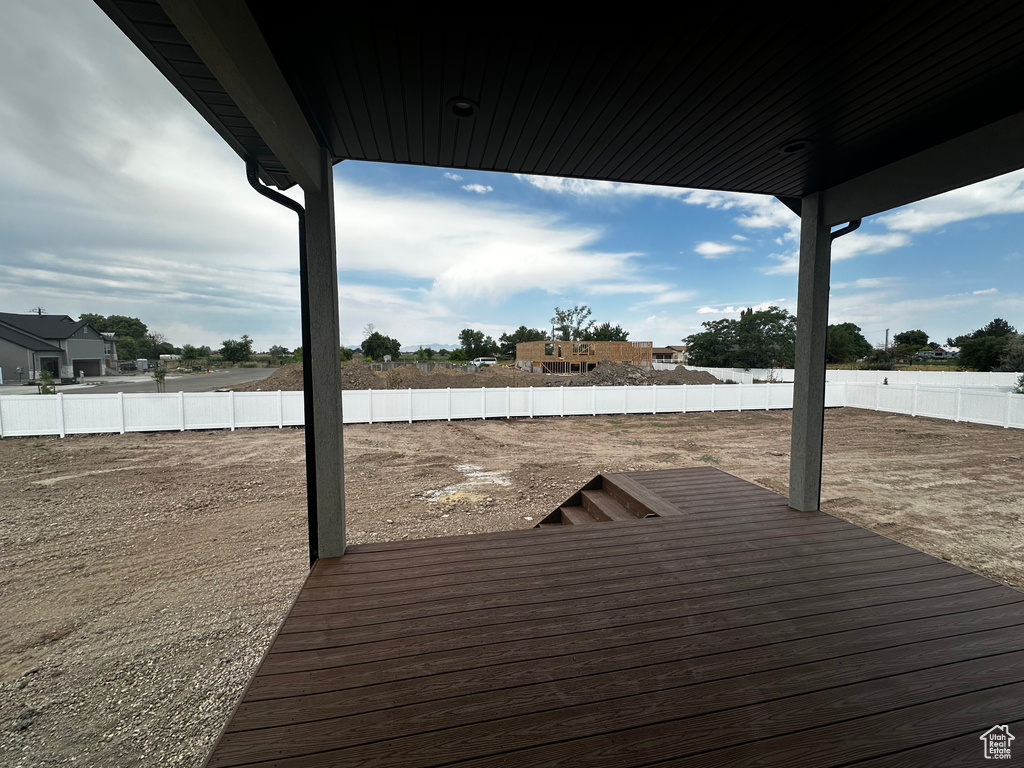 View of wooden deck