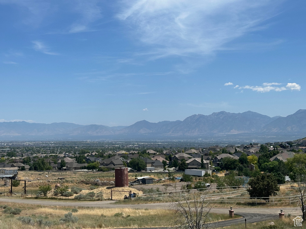 Mountain view featuring nearby suburban area
