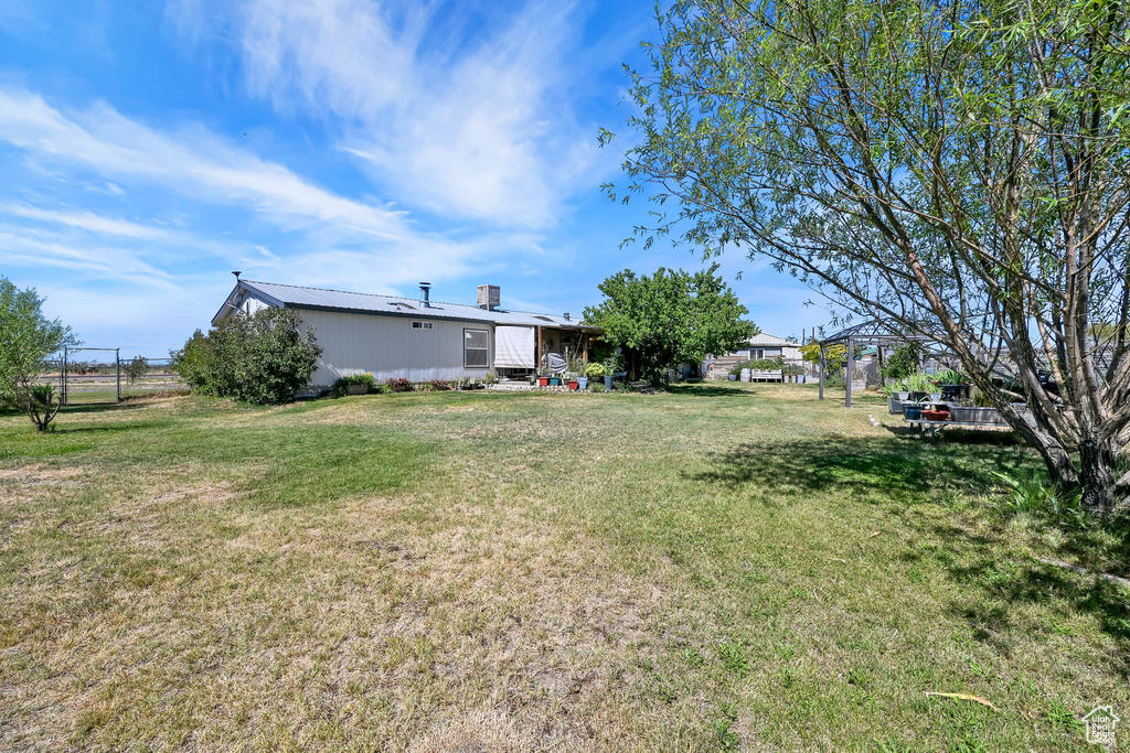 View of grassy yard