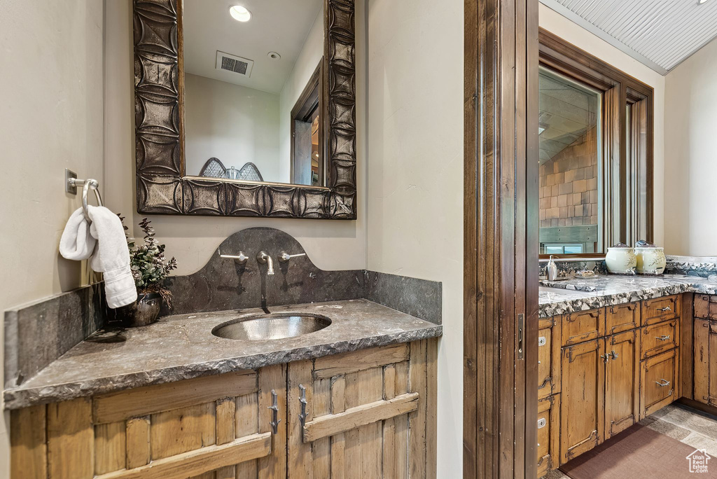 Bathroom featuring vanity