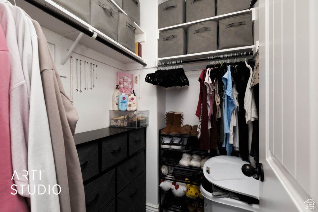 View of spacious closet
