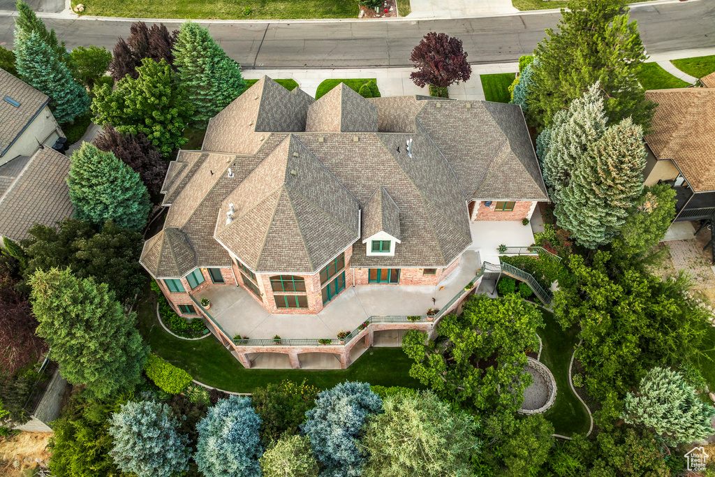 View from above of property