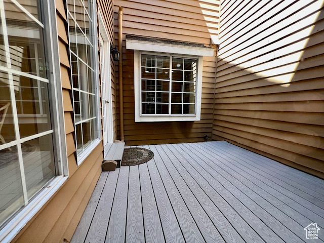 View of wooden terrace