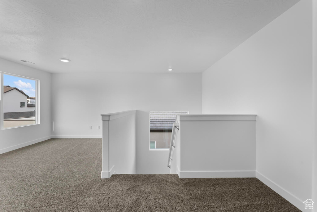 Additional living space with carpet and baseboards