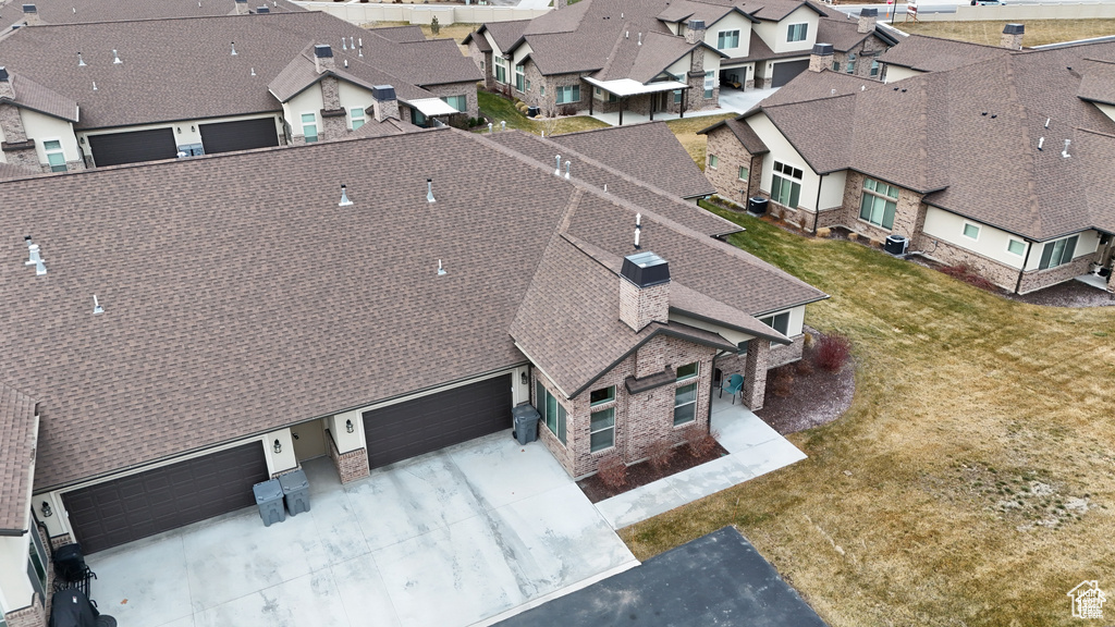 Aerial view of residential area
