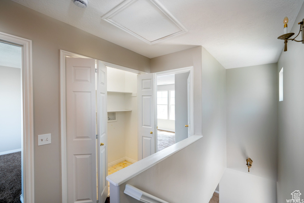 Hallway with baseboards