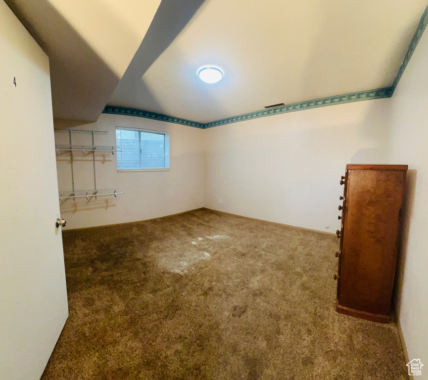 View of carpeted spare room