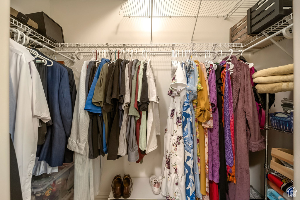 View of walk in closet