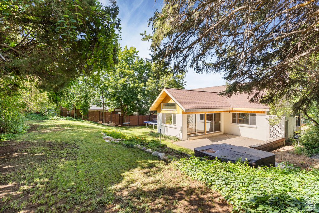 View of yard featuring a patio