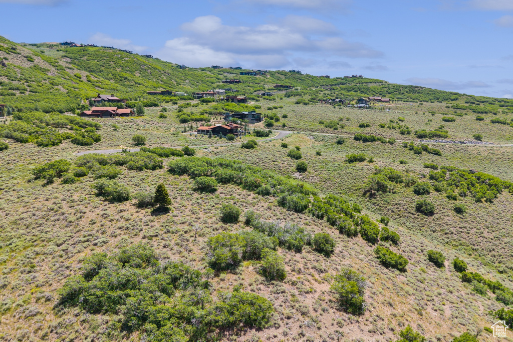 View of mountain background with rural landscape