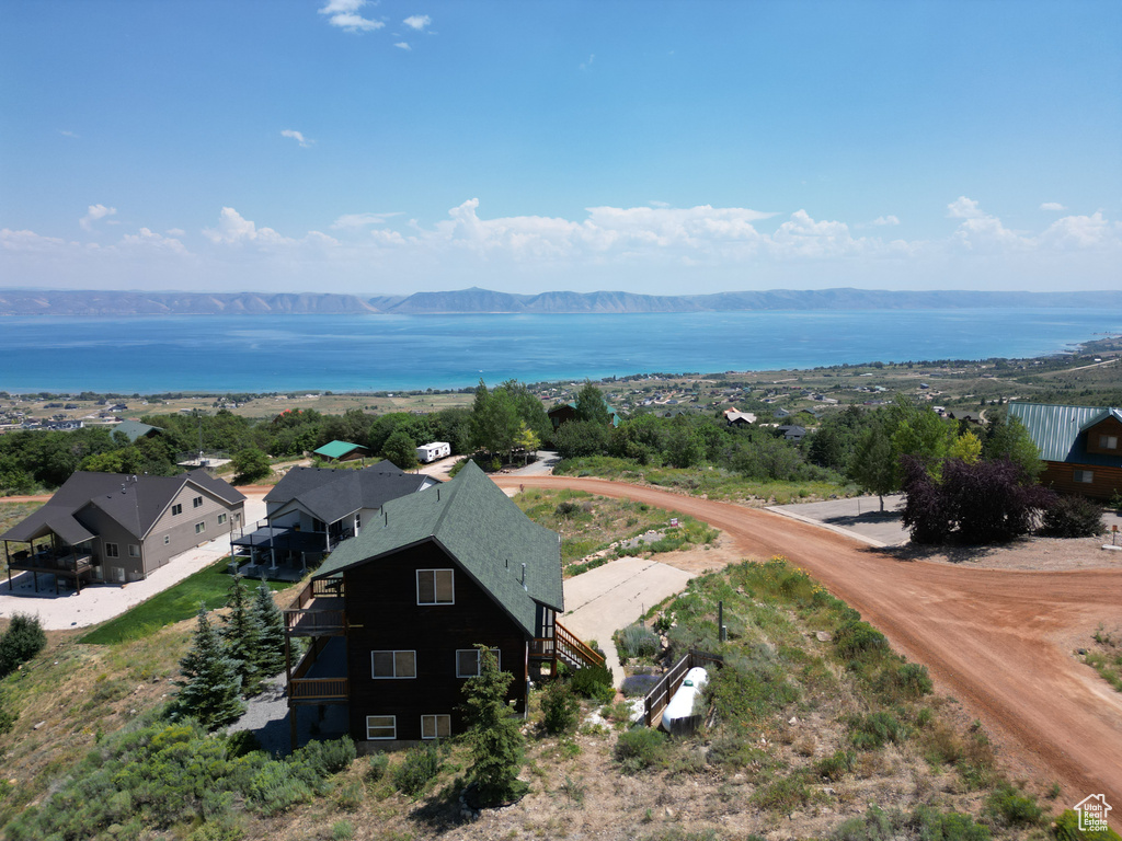 Drone / aerial view of a large body of water