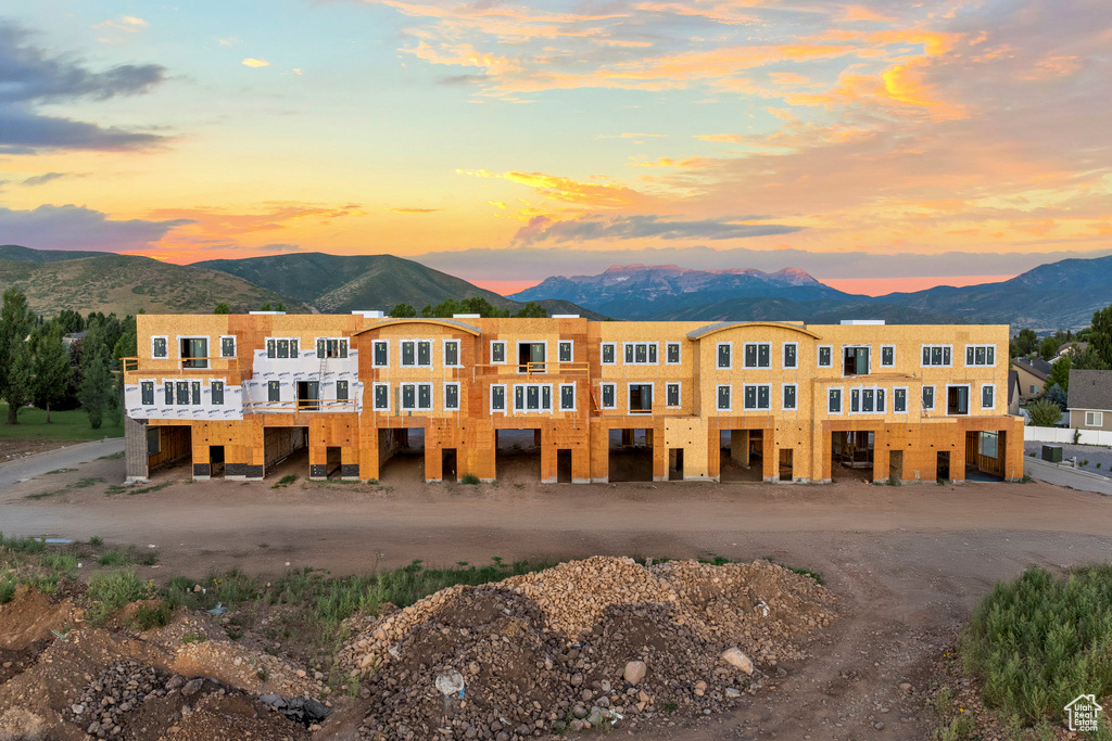 View of front facade featuring a mountain view